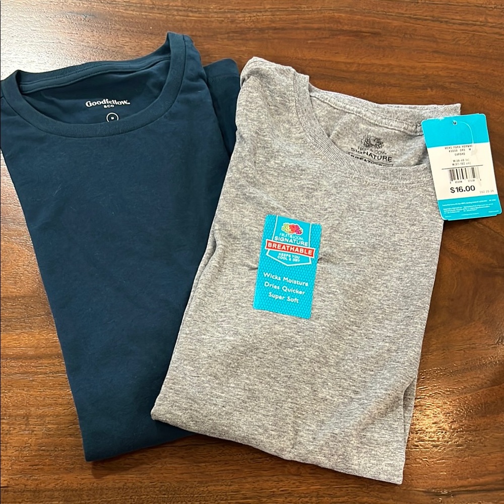 Goodfellow & Co + Fruit of the Loom comfort casual tee (set of 2) men’s medium